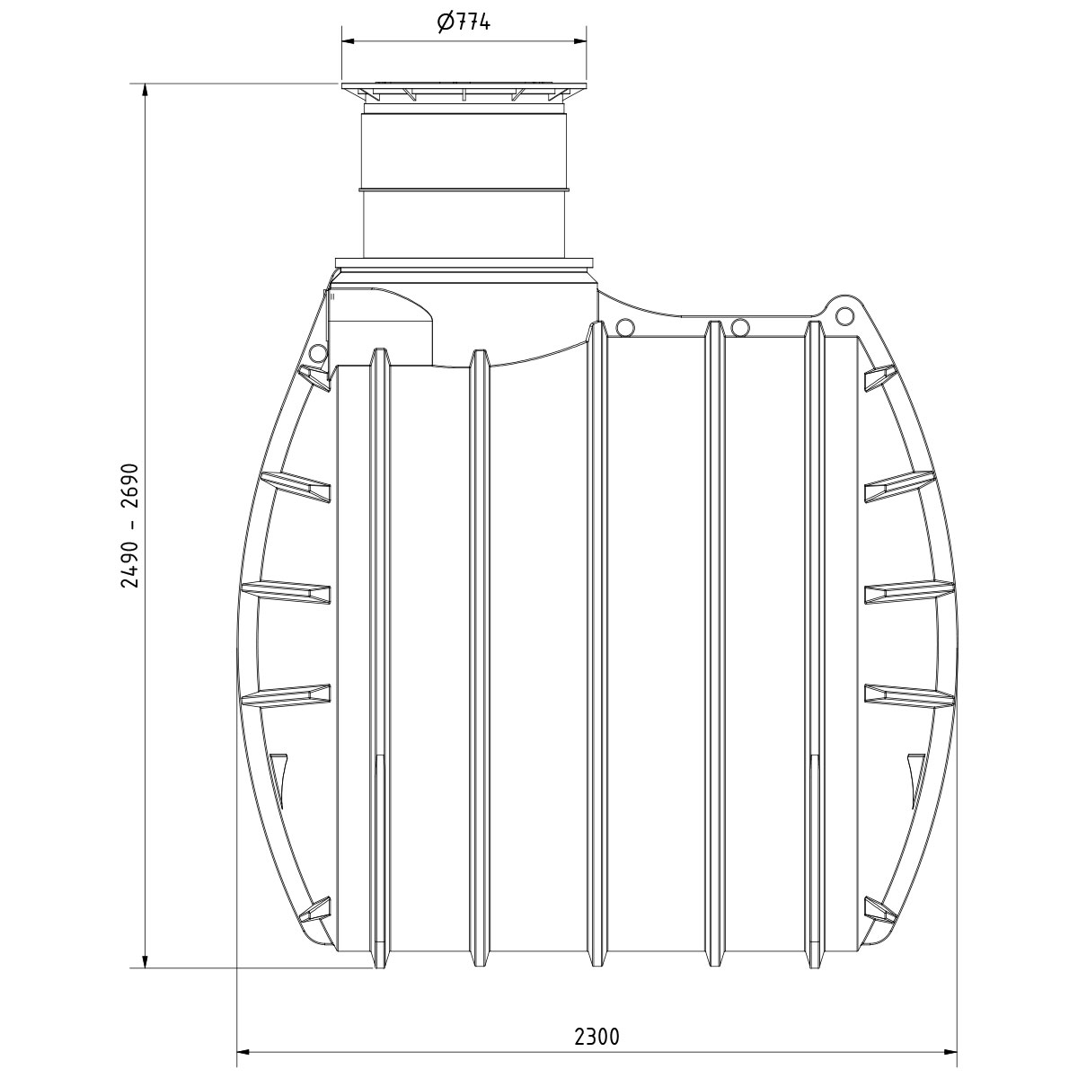 Zisterne AQa.Line 6000 Liter