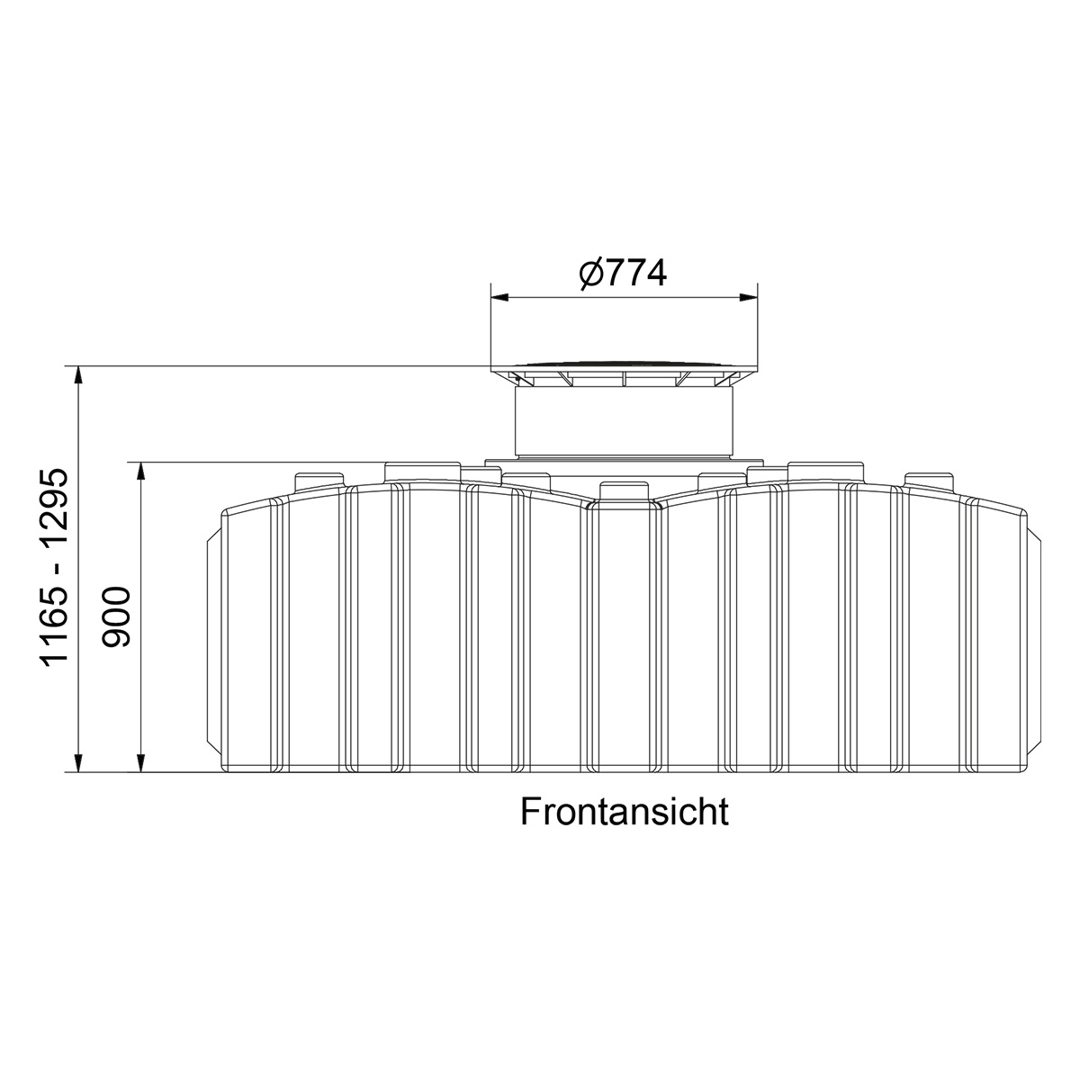 Trinkwasser-Flachank AQa.Line 4000 L