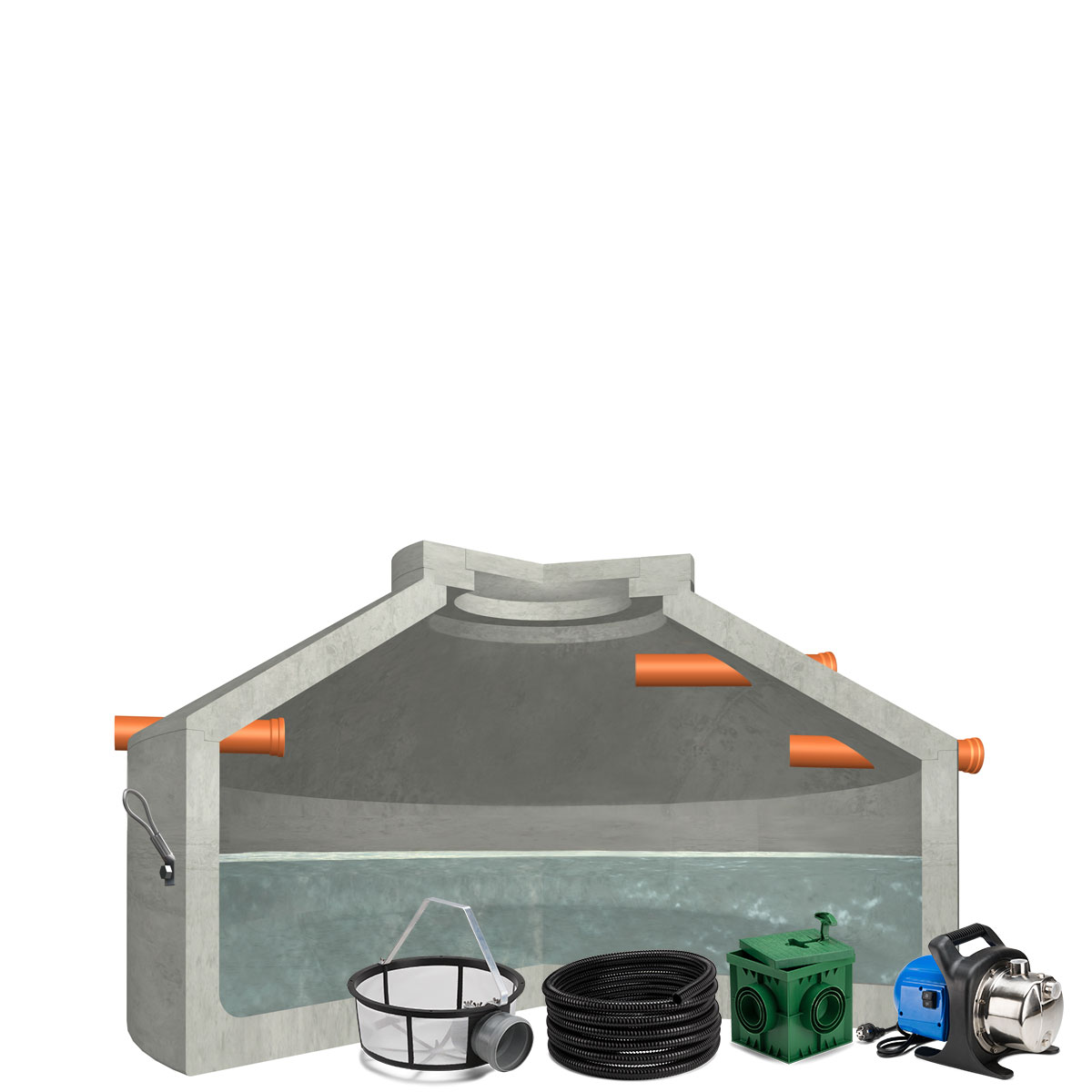 Regenwasseranlage Hydrophant 2900 L Garten