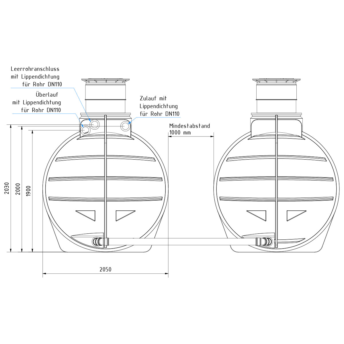 Zisterne AQa.Line 12000 Liter