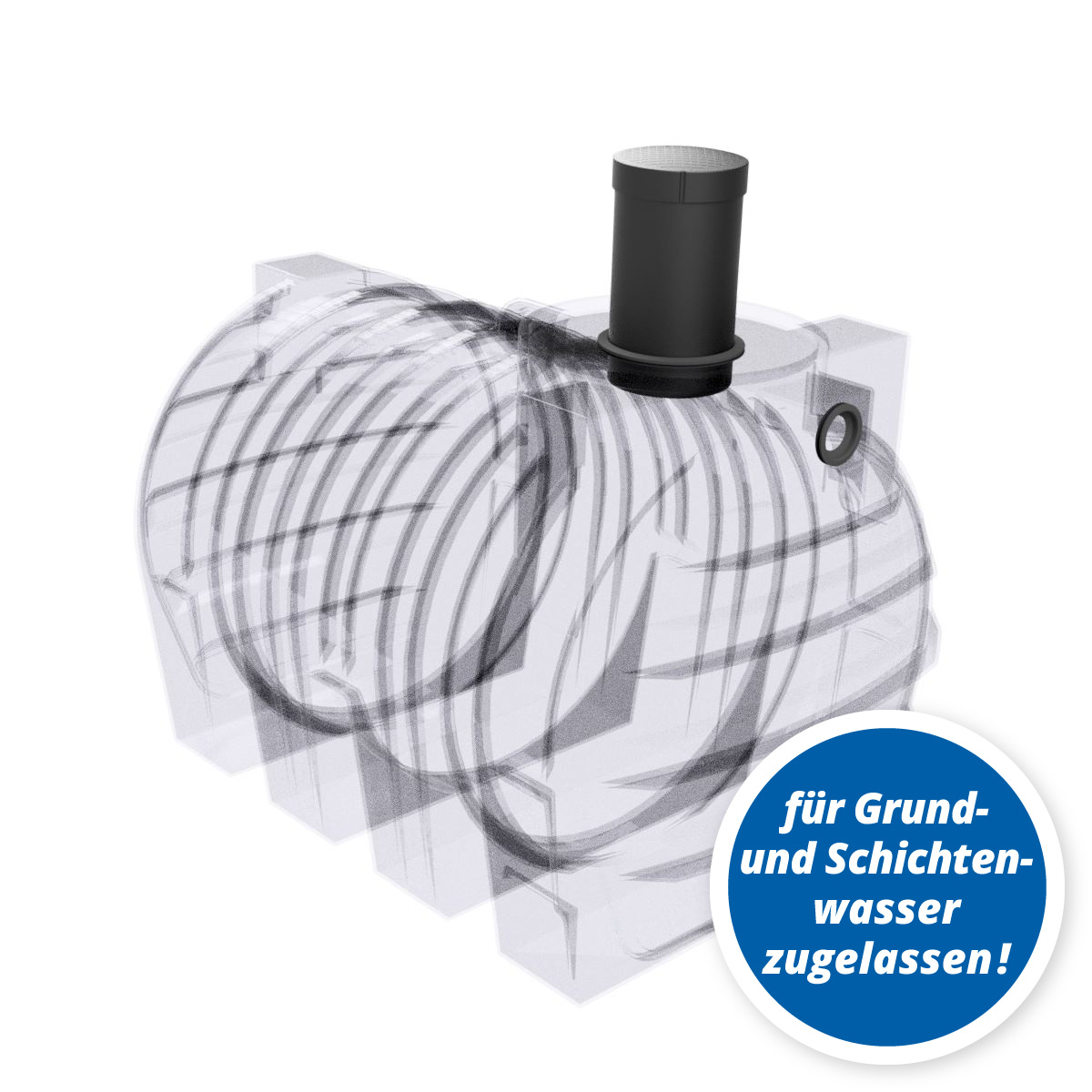 Abwassertank AQa.Line 3000 Liter (mit DIBt-Zulassung) - grundwasserstabil
