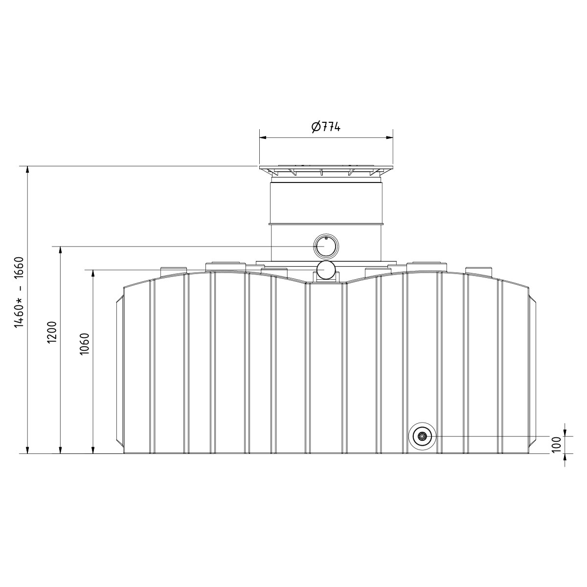 Retentions-Flachtank AQa.Line 5000 Liter
