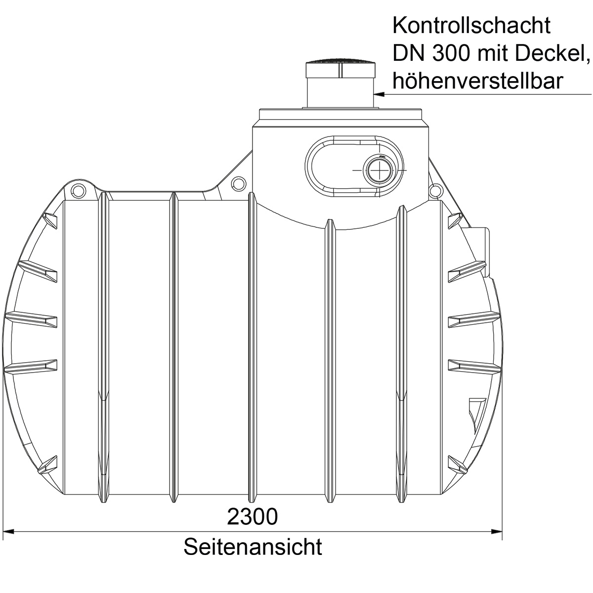 Abwassertank AQa.Line 3400 Liter