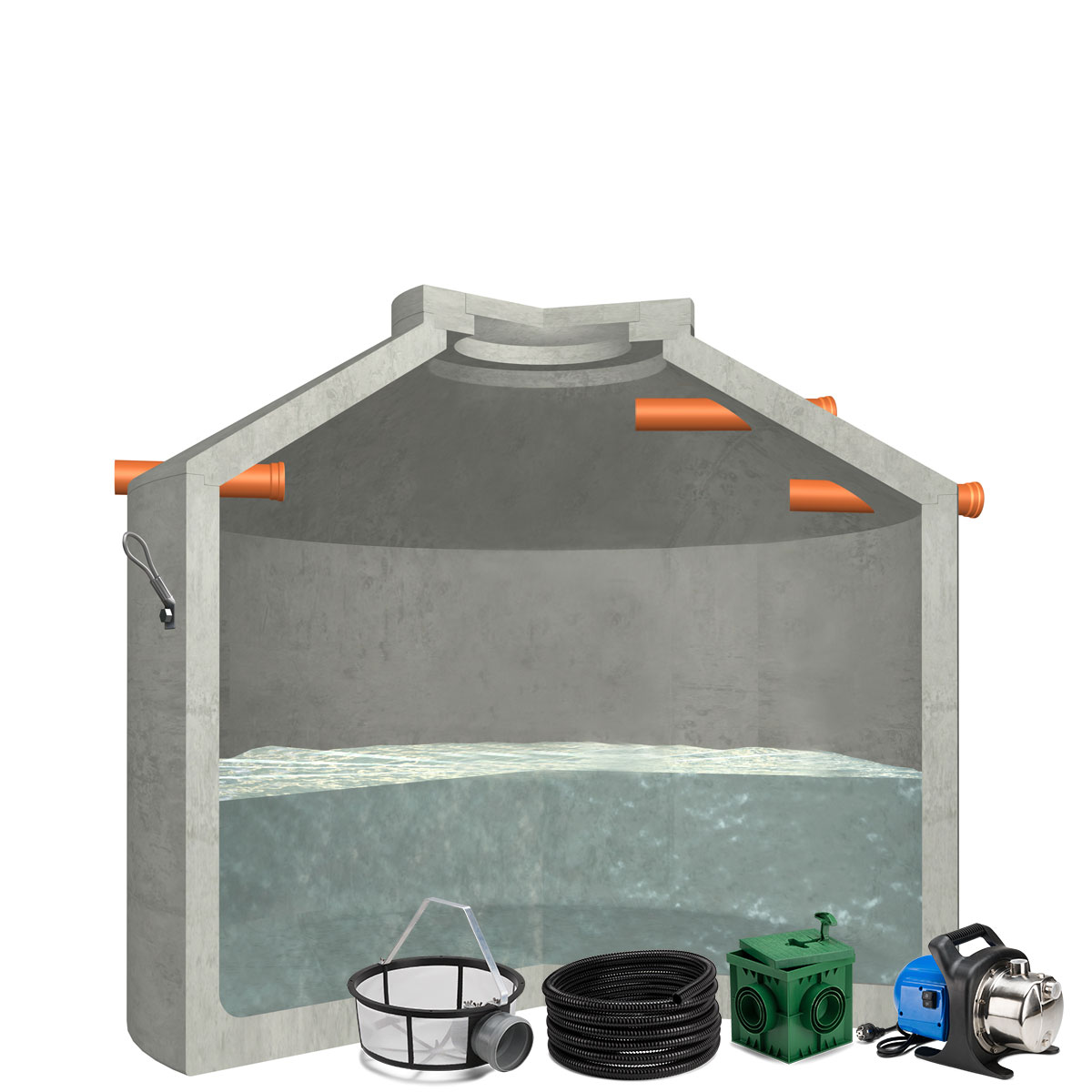 Regenwasseranlage Hydrophant 5600 L Garten