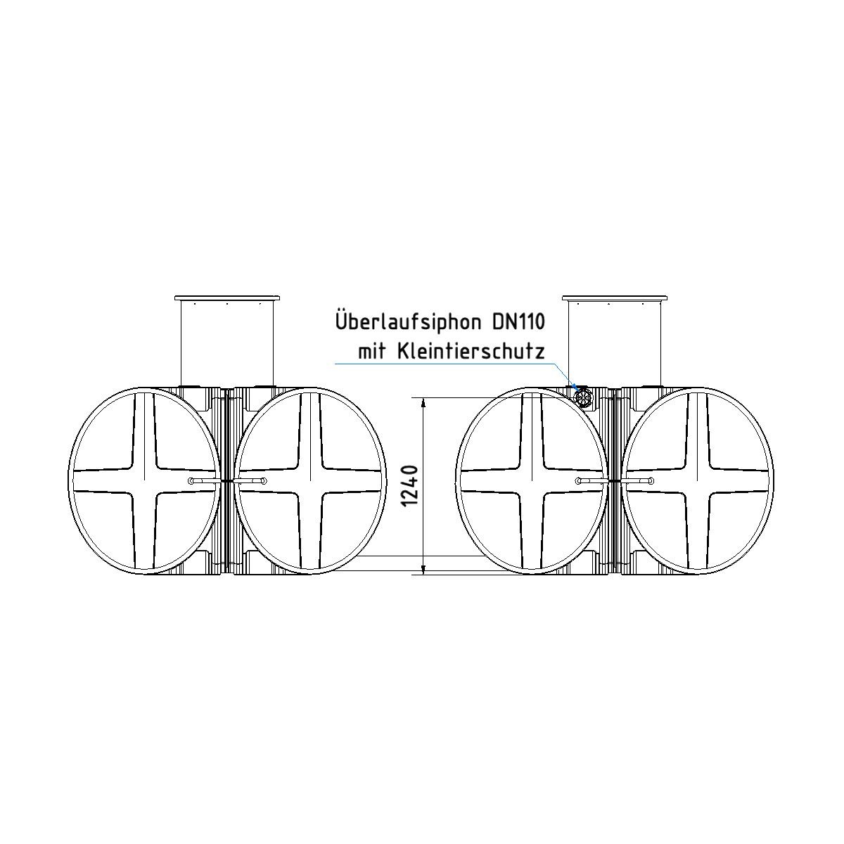 Flachtank Twinbloc 10000 Liter