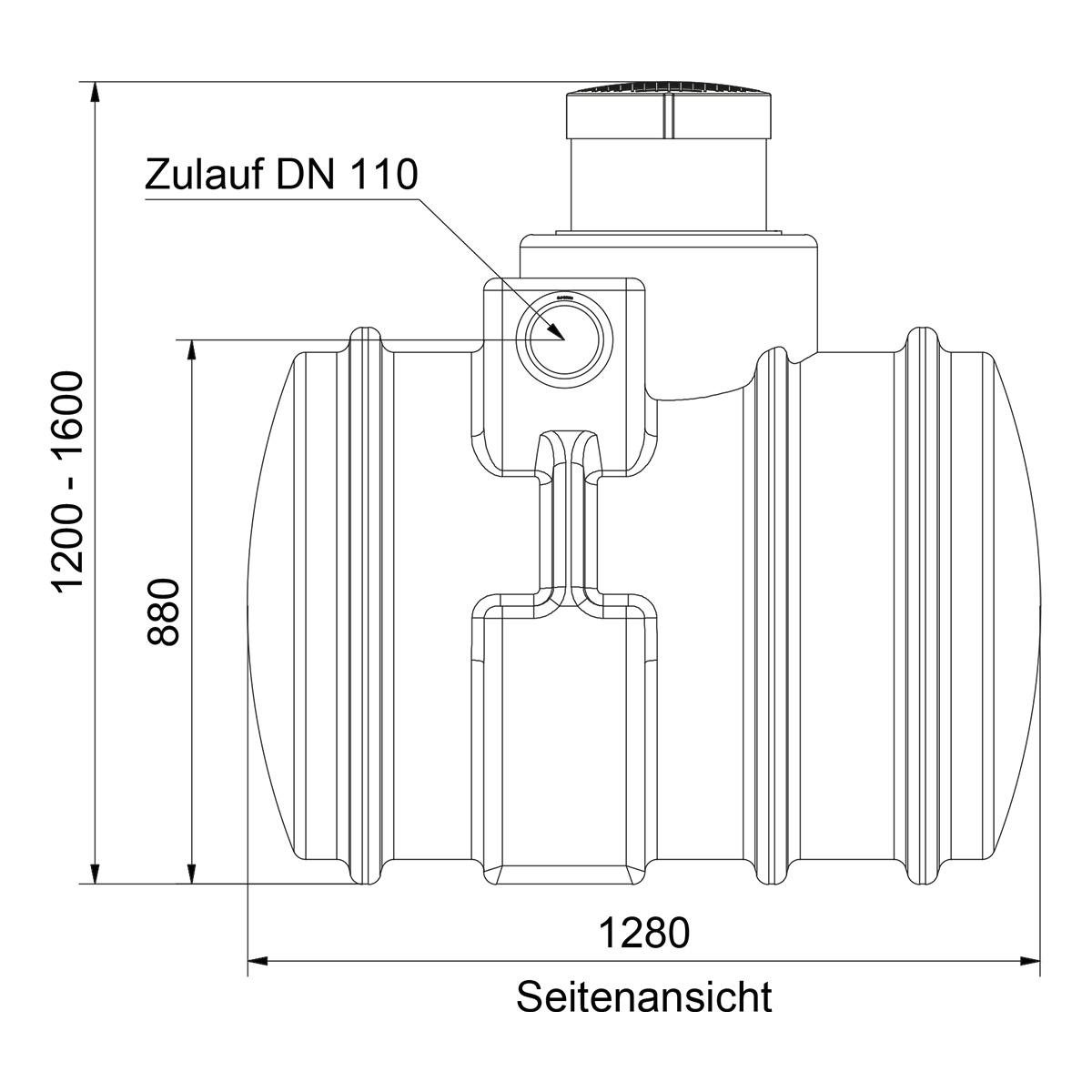 Abwassertank AQa.Line 700 Liter (mit DIBt-Zulassung)