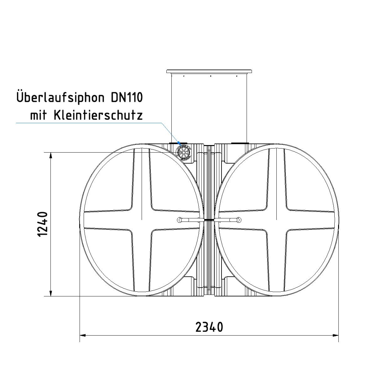 Flachtank Twinbloc 5000 Liter