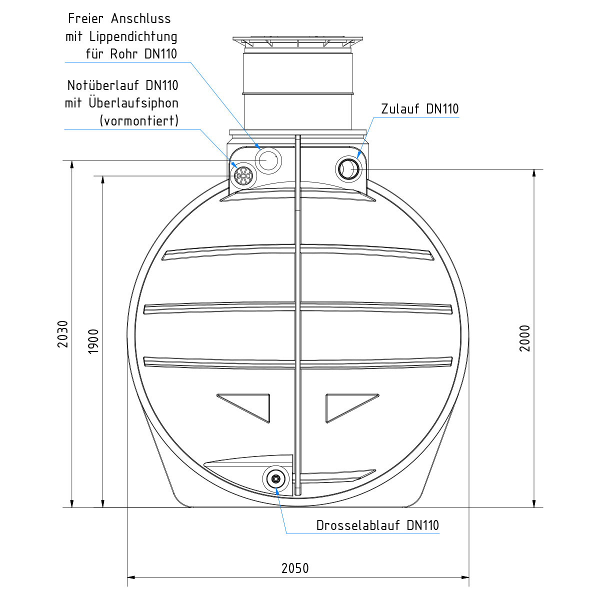 Retentionszisterne AQa.Line 6000 Liter