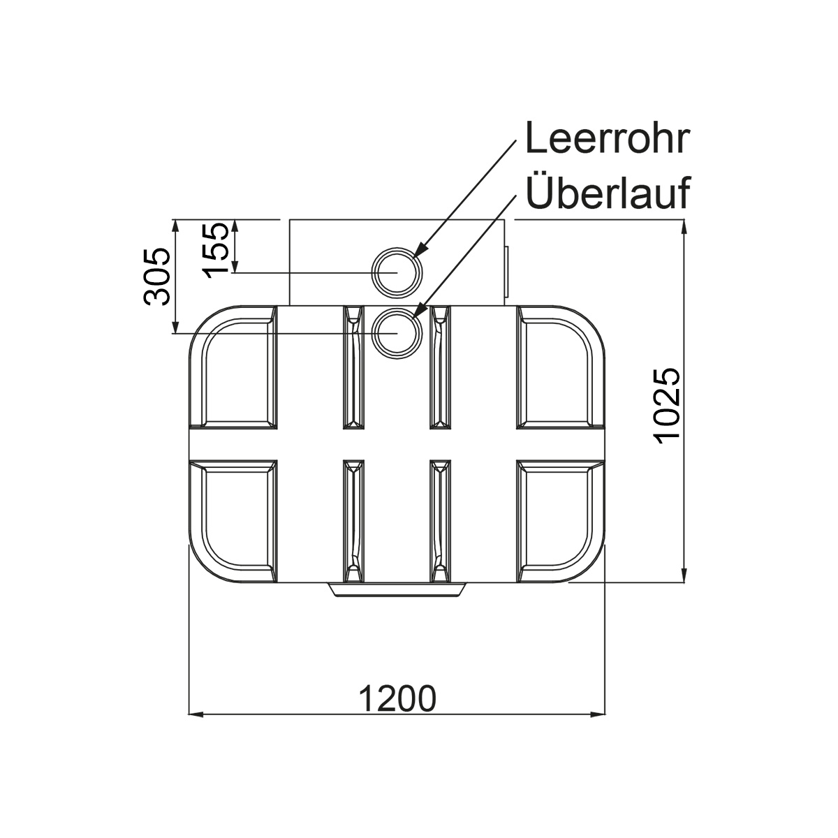 Flachtank Smart 1700 Liter