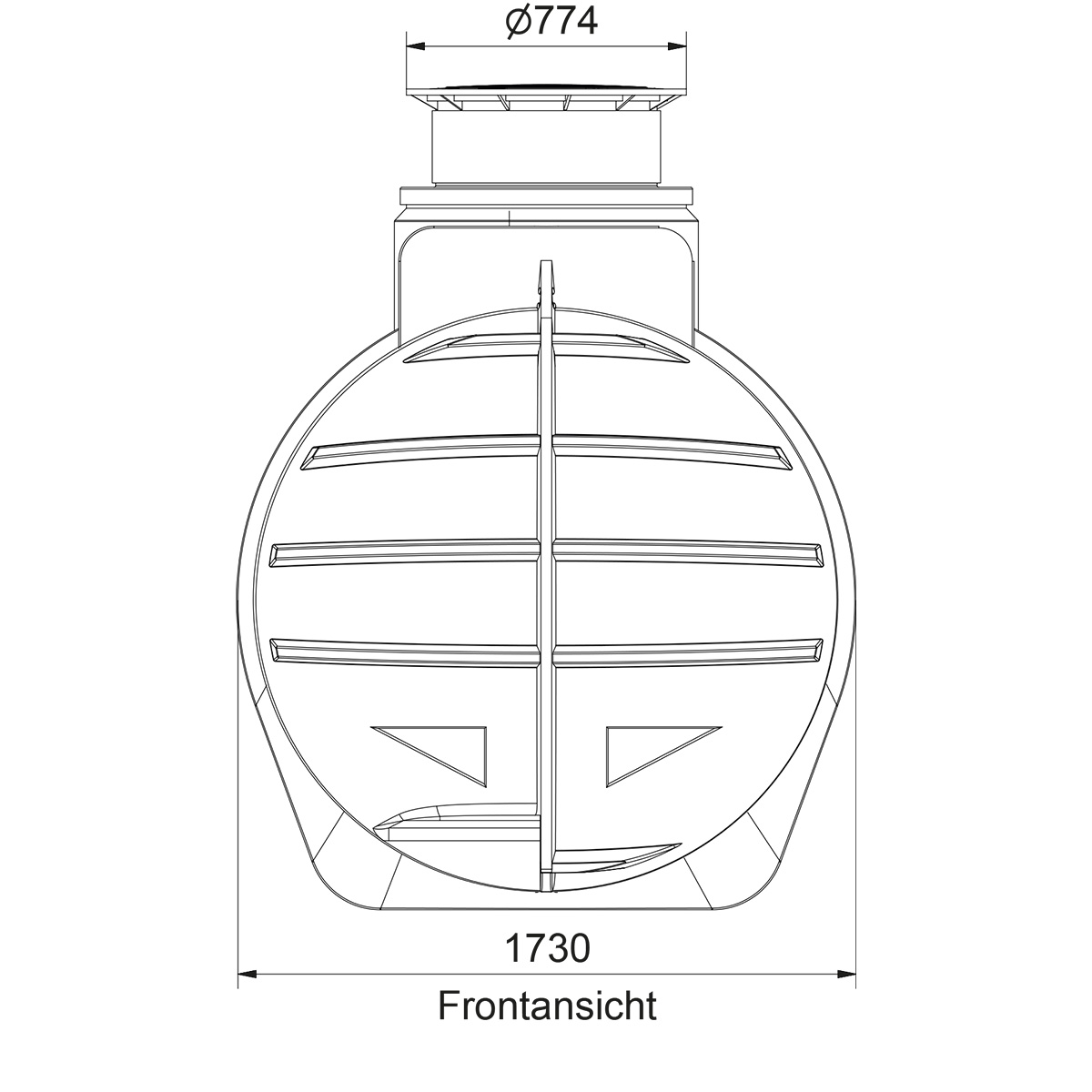 Trinkwasser-Erdtank AQa.Line 4450 L