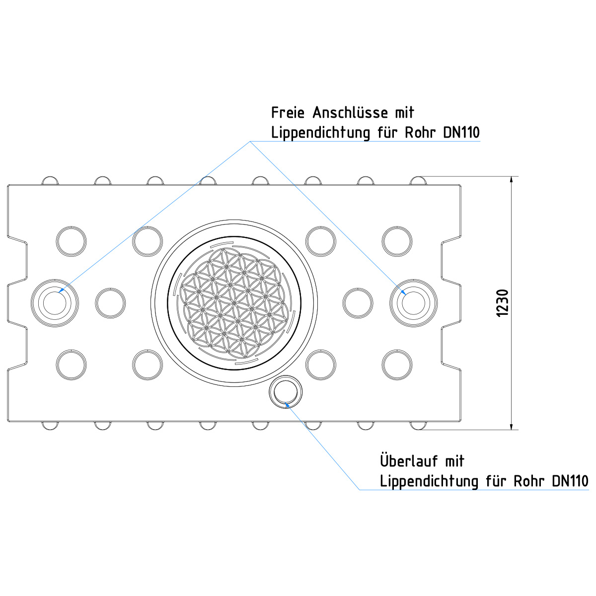 Flachtank AQa.Line 2000 Liter