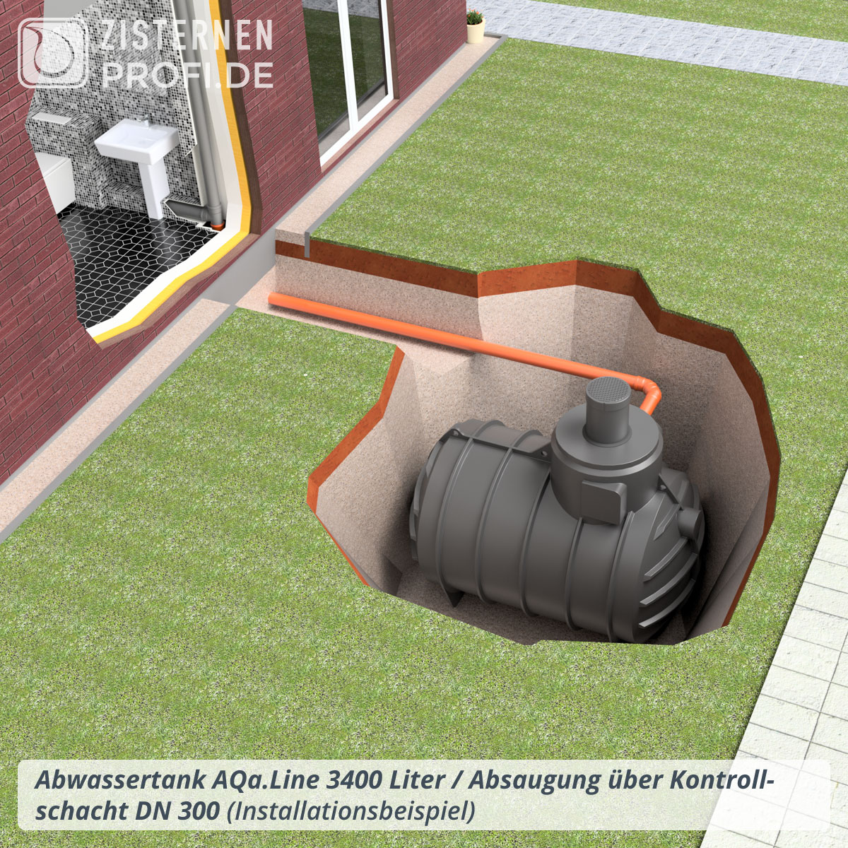 Abwassertank AQa.Line 3400 Liter