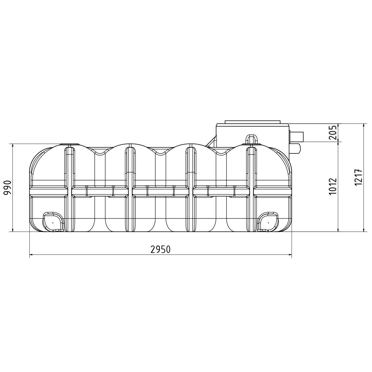 Regenwasseranlage Pluvo Plus 10.000 Liter Haus