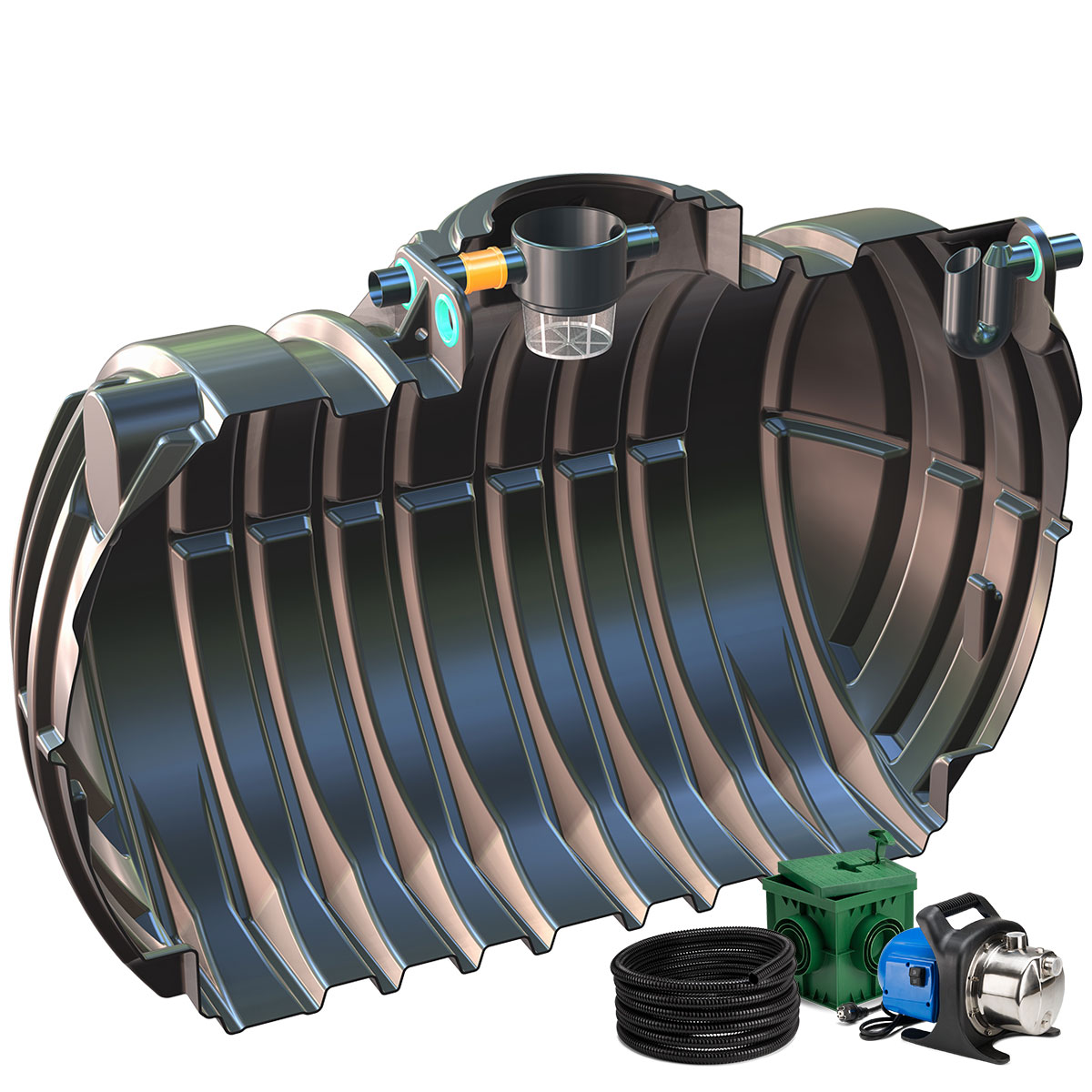 Regenwasseranlage Premium 12.500 Liter Garten