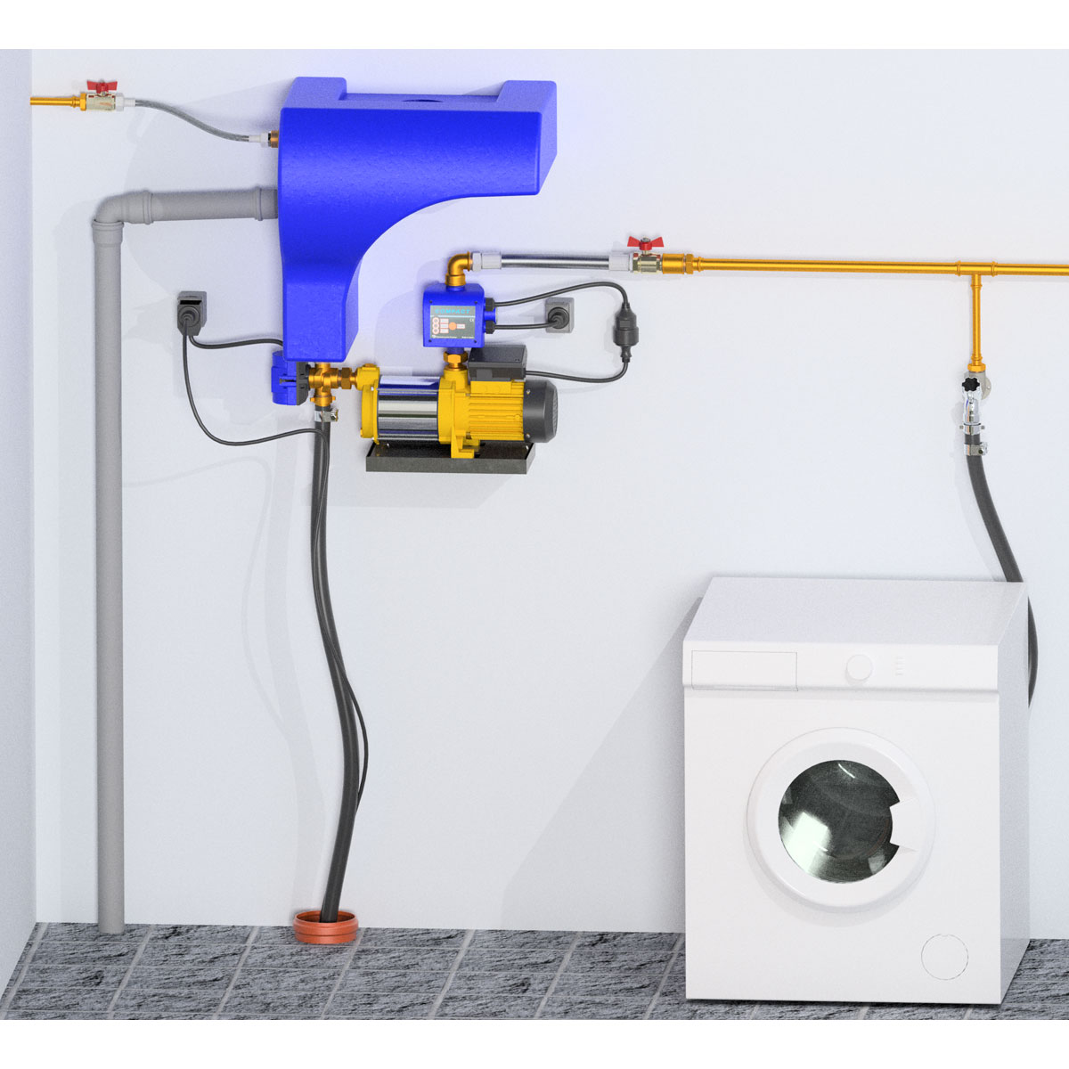 Regenwasseranlage Hydrophant 3530 Liter Haus