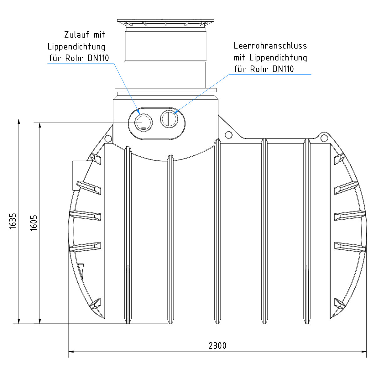 Zisterne AQa.Line 3400 Liter