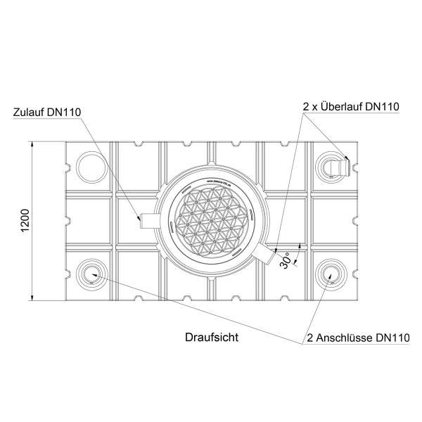 Flachtank AQa.Line 5000 Liter - Teleskopdom Pkw-befahrbar - Gartenfilterset
