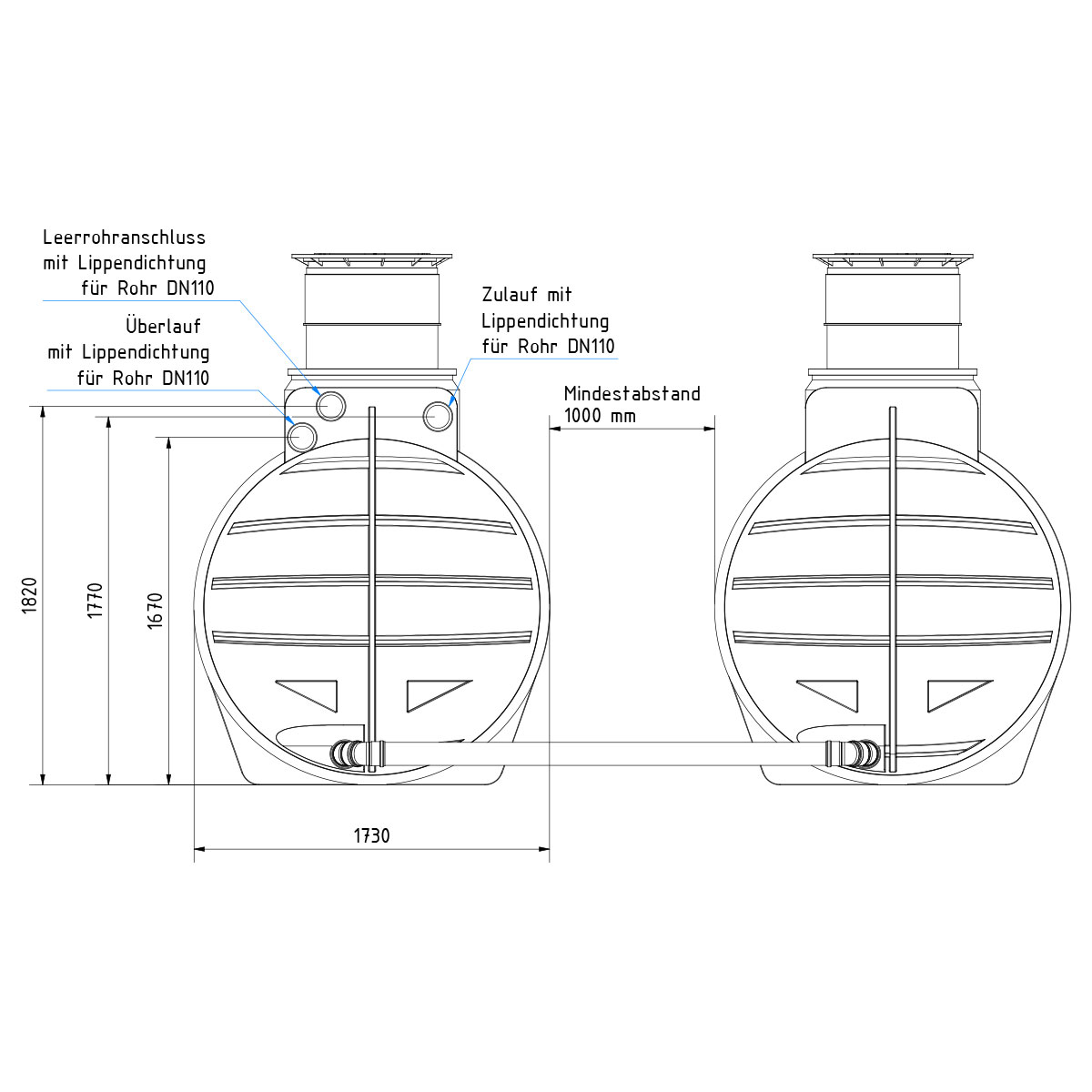 Zisterne AQa.Line 8900 Liter