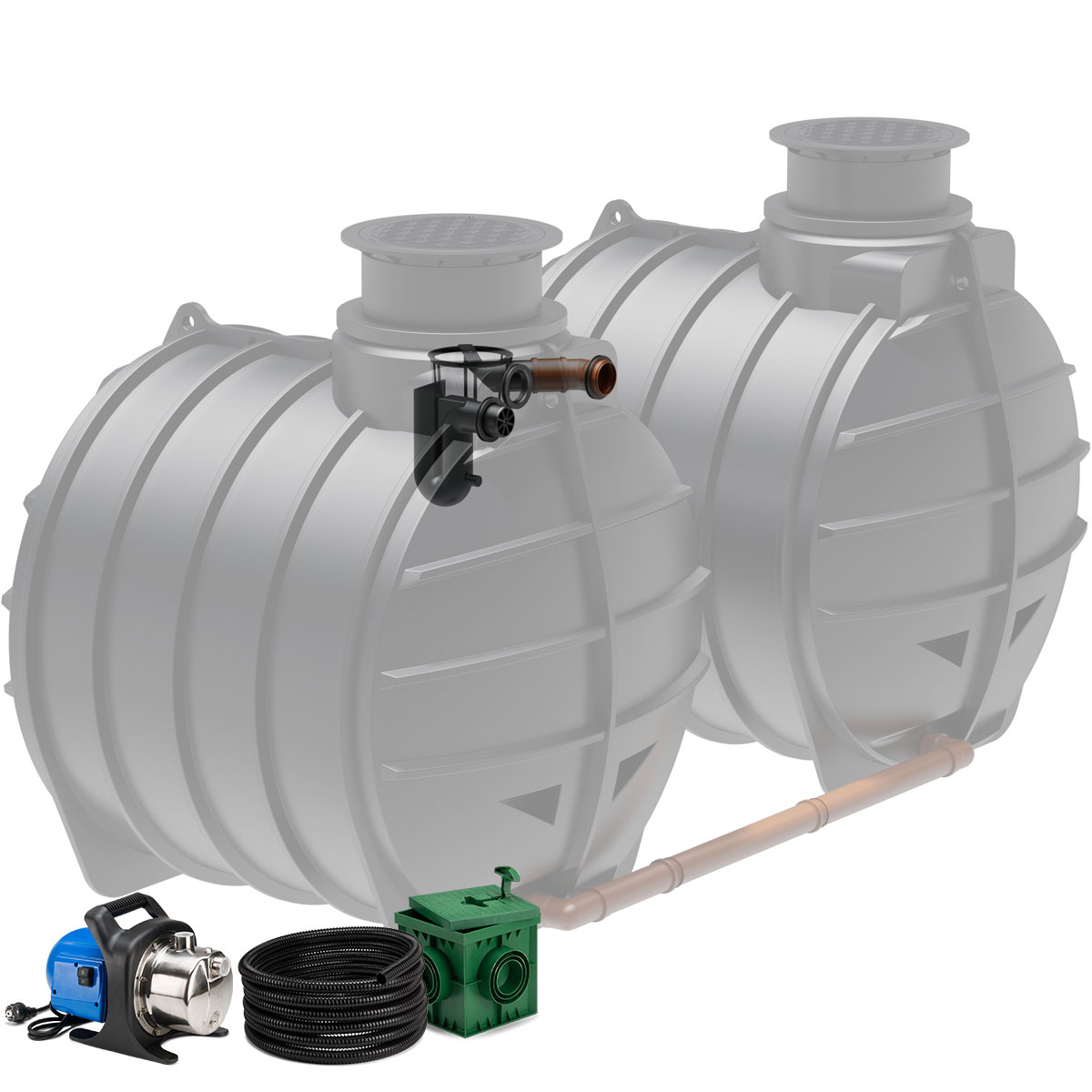 Regenwasseranlage AQa.Line 12000 Liter Garten