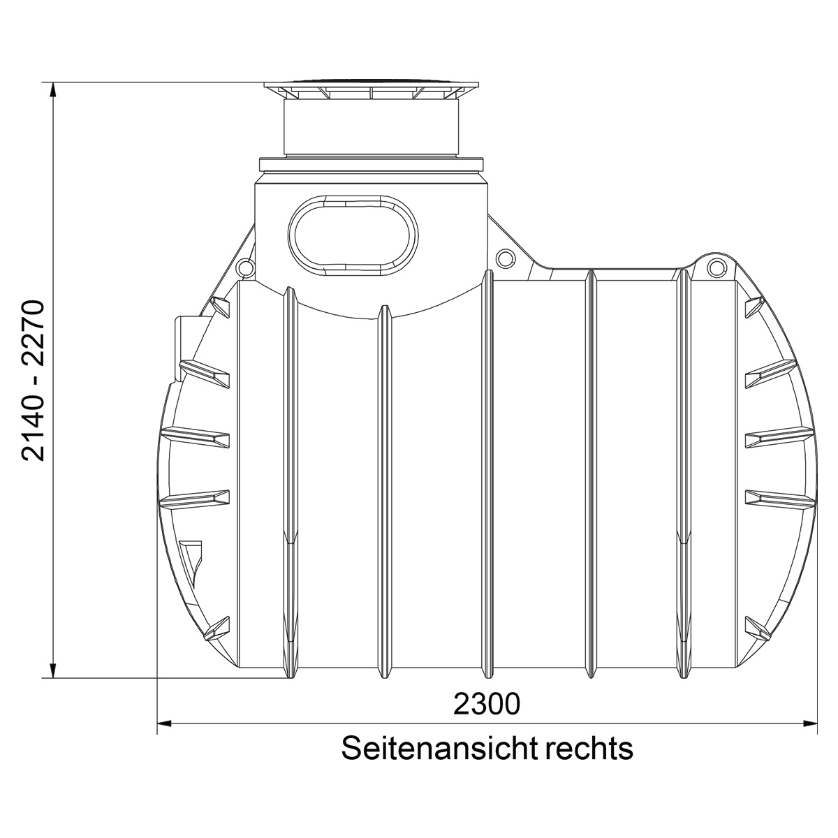 Trinkwasser-Erdtank AQa.Line 3400 L