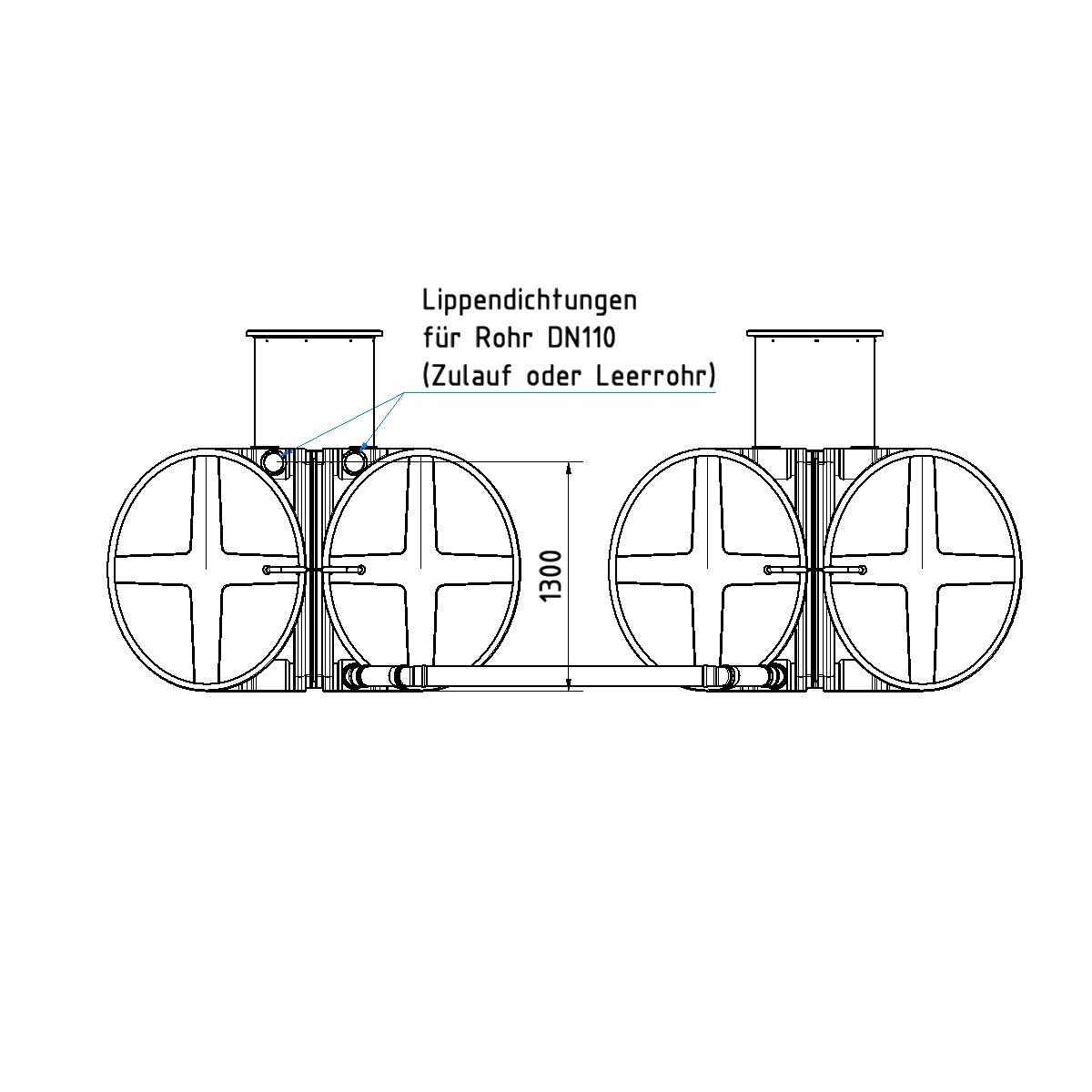 Flachtank Twinbloc 10000 Liter