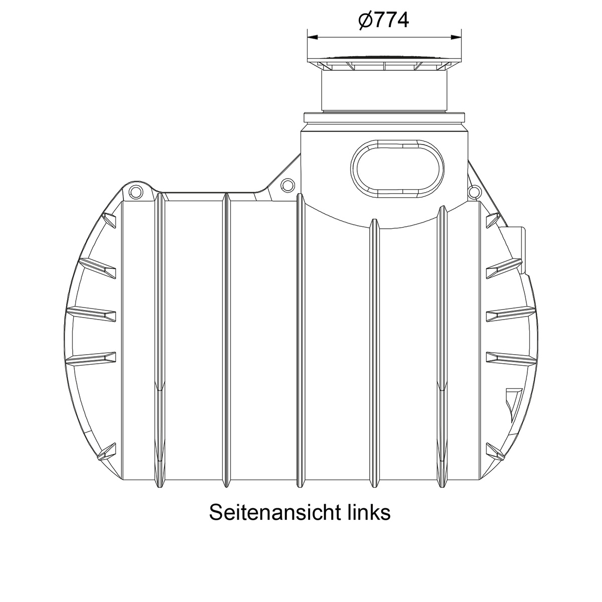 Trinkwasser-Erdtank AQa.Line 3400 L