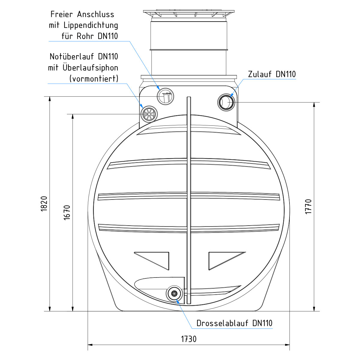 Retentionszisterne AQa.Line 4450 Liter
