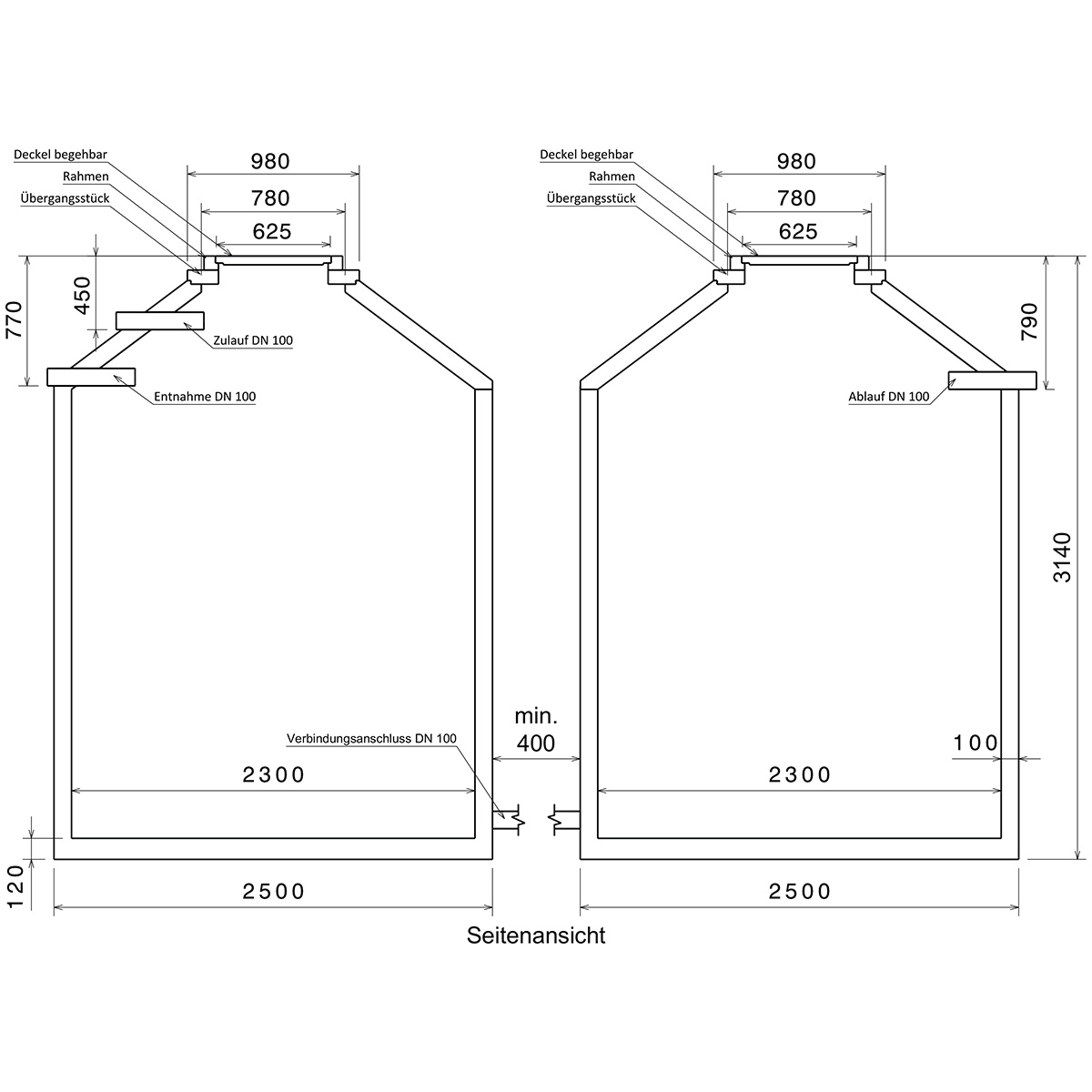 Regenwasseranlage Hydrophant 18400 L Garten