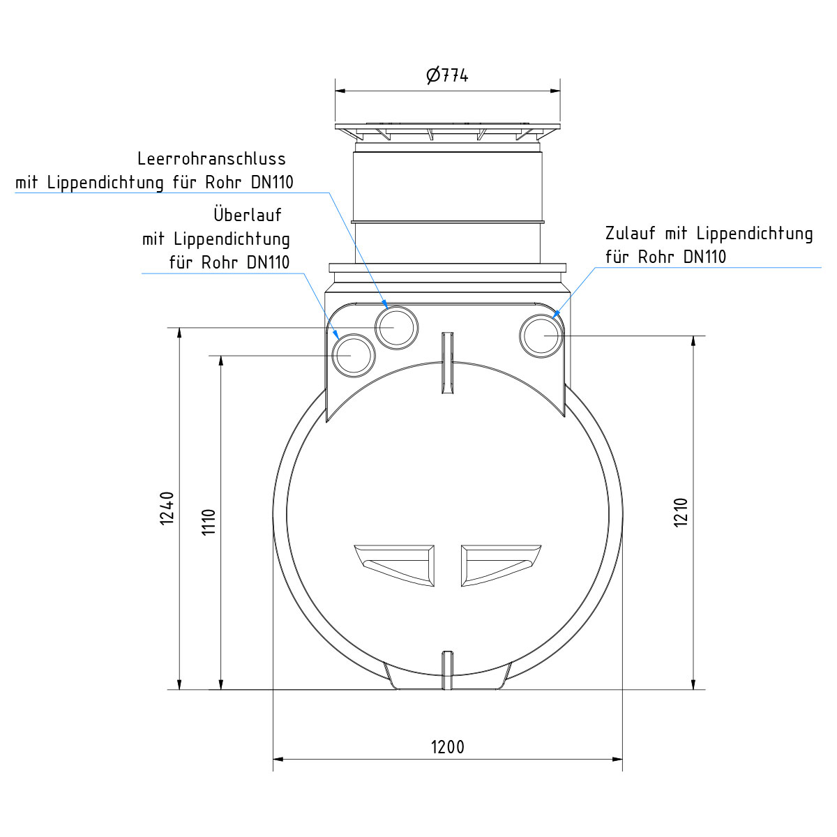 Zisterne AQa.Line 2000 Liter