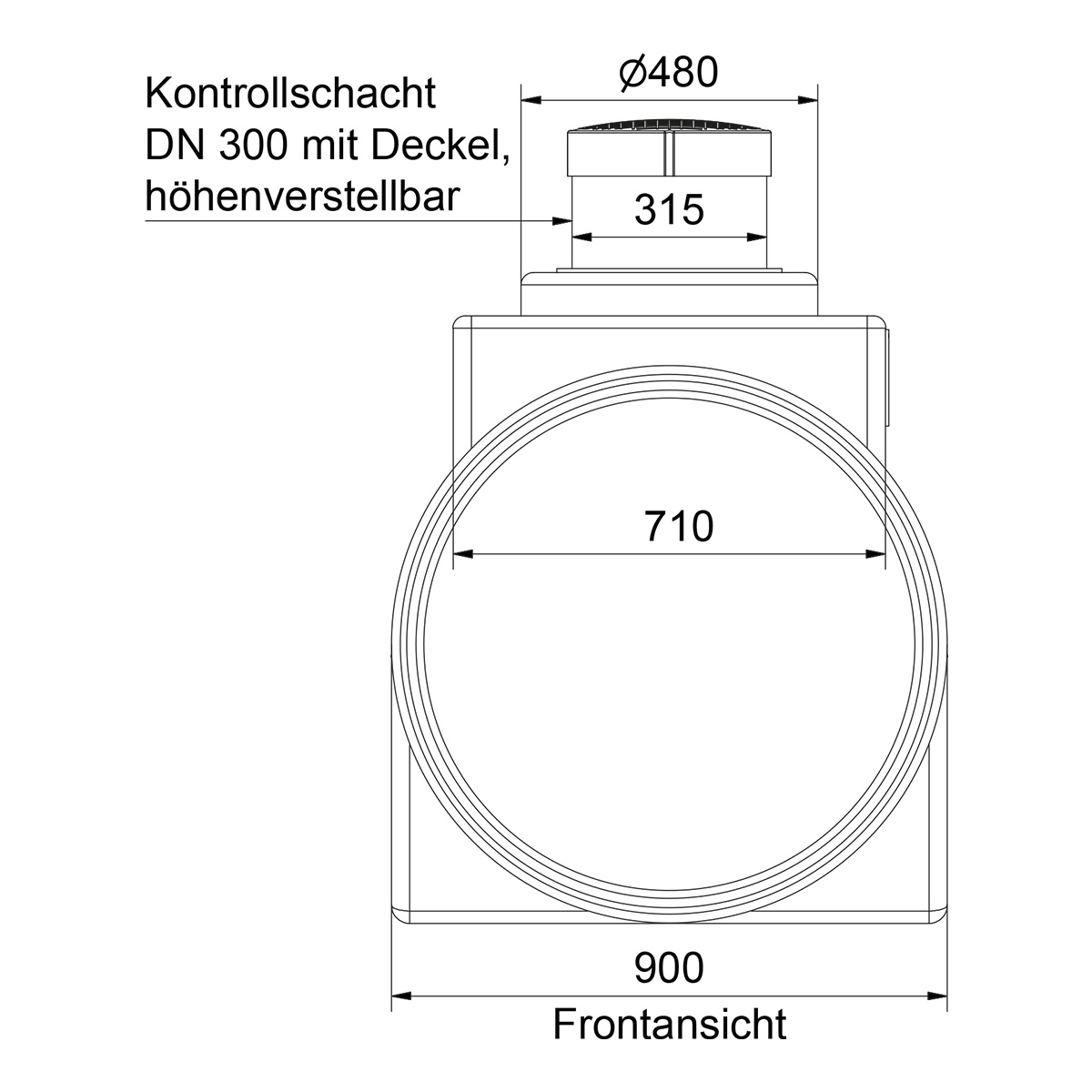 Abwassertank AQa.Line 700 Liter (mit DIBt-Zulassung)
