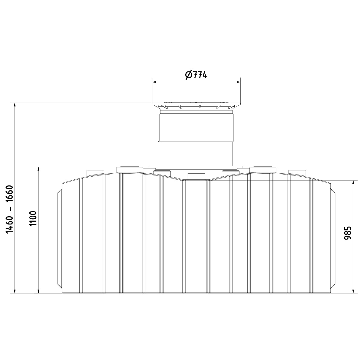 Flachtank AQa.Line 5000 Liter