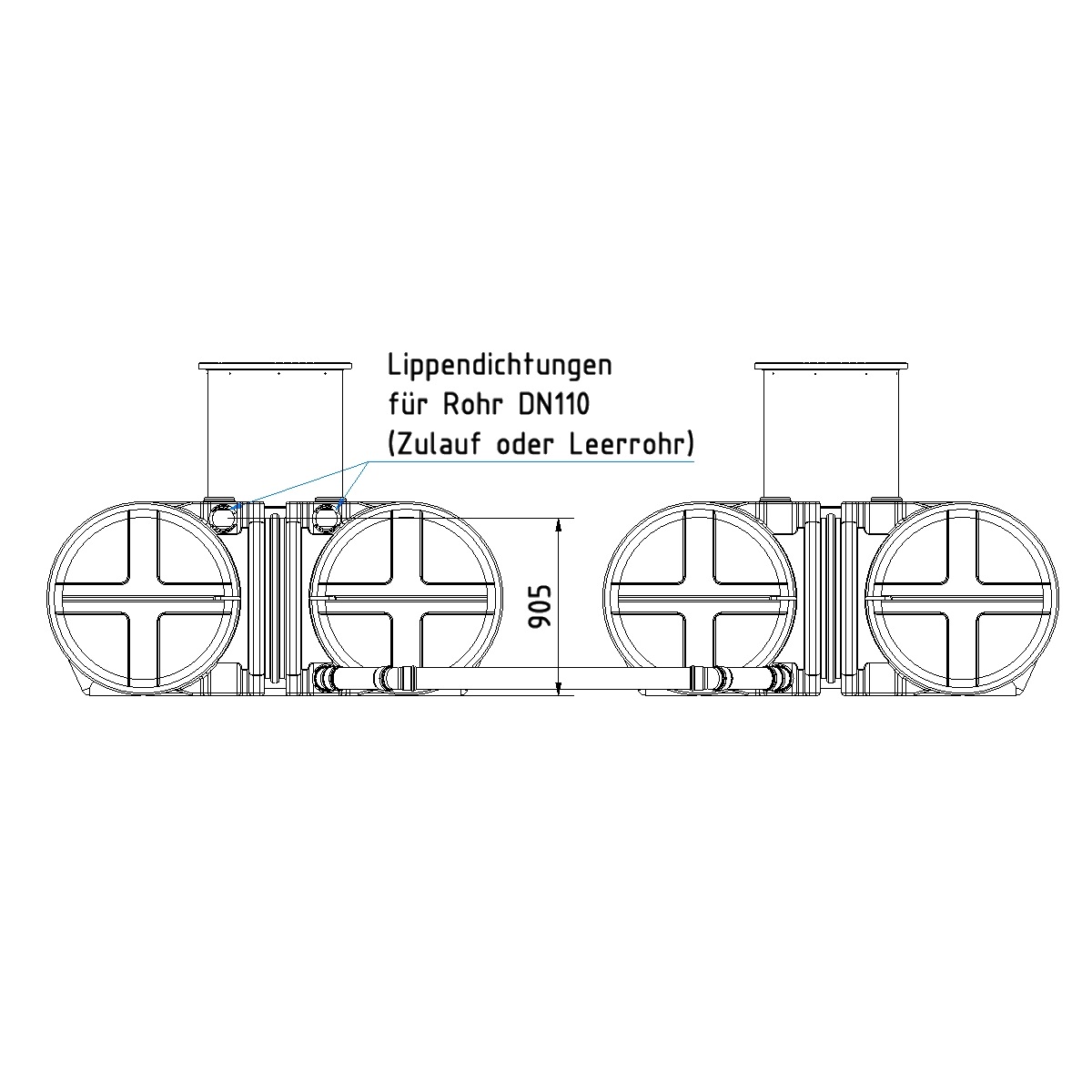 Flachtank Twinbloc 7000 Liter