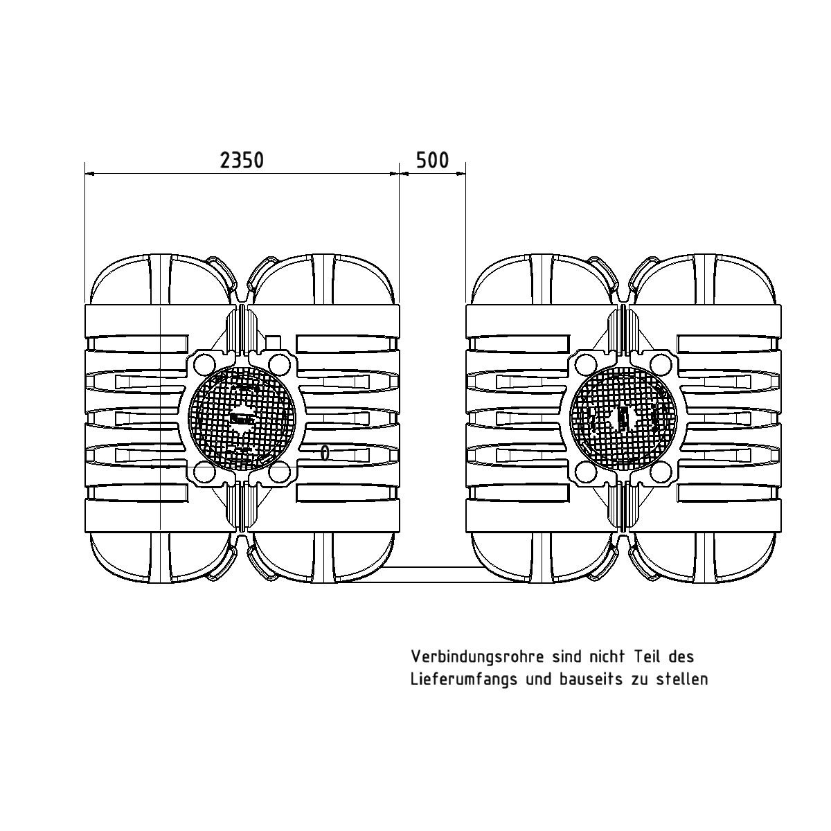 Flachtank Twinbloc 10000 Liter