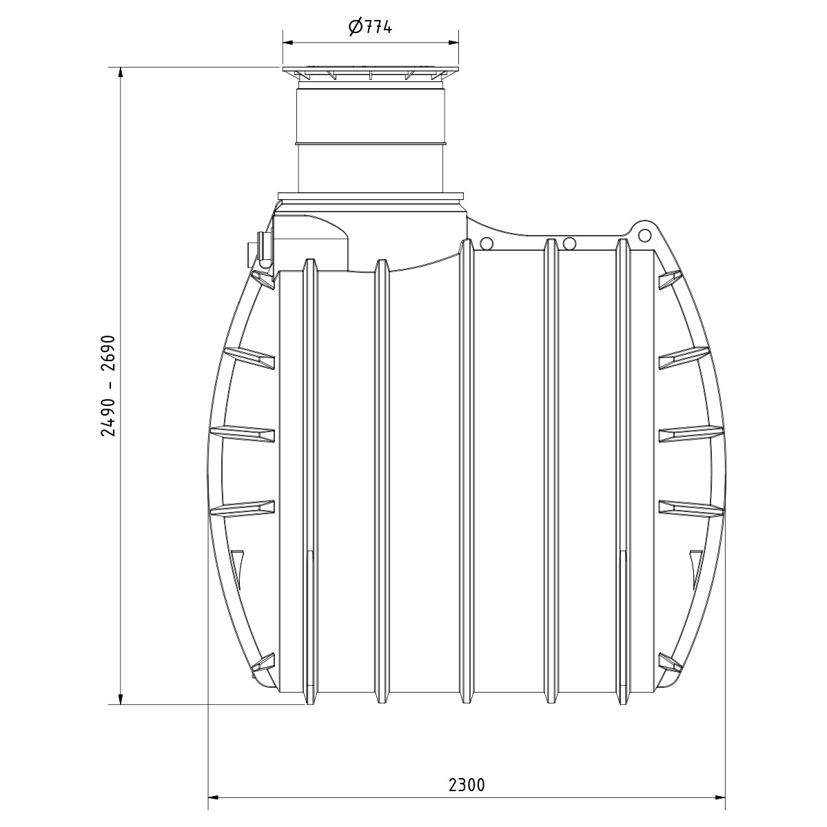 Retentionszisterne AQa.Line 6000 Liter