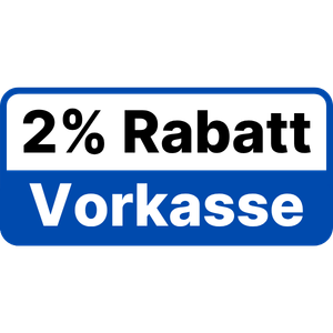 Vorkasse mit 2 % Skonto