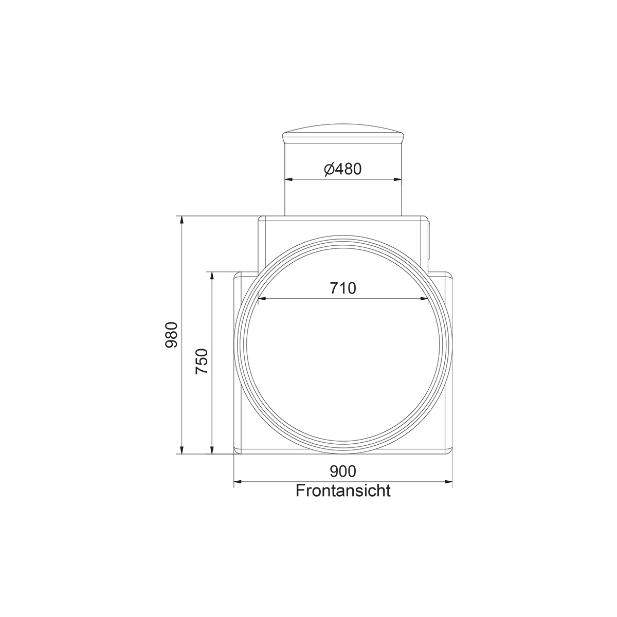 Trinkwasser-Erdtank AQa.Line 1000 L