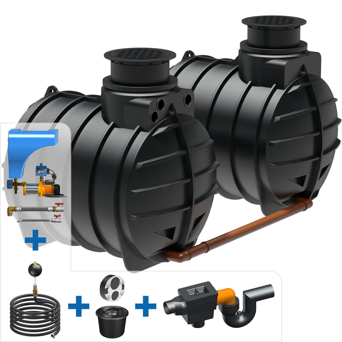 Regenwasseranlage AQa.Line 8900 Liter Haus