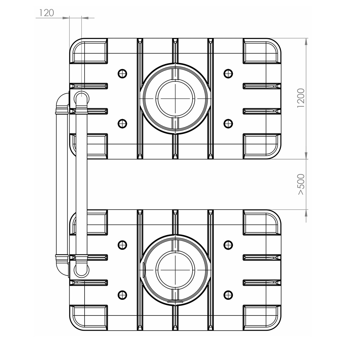 Flachtank Smart 3400 Liter