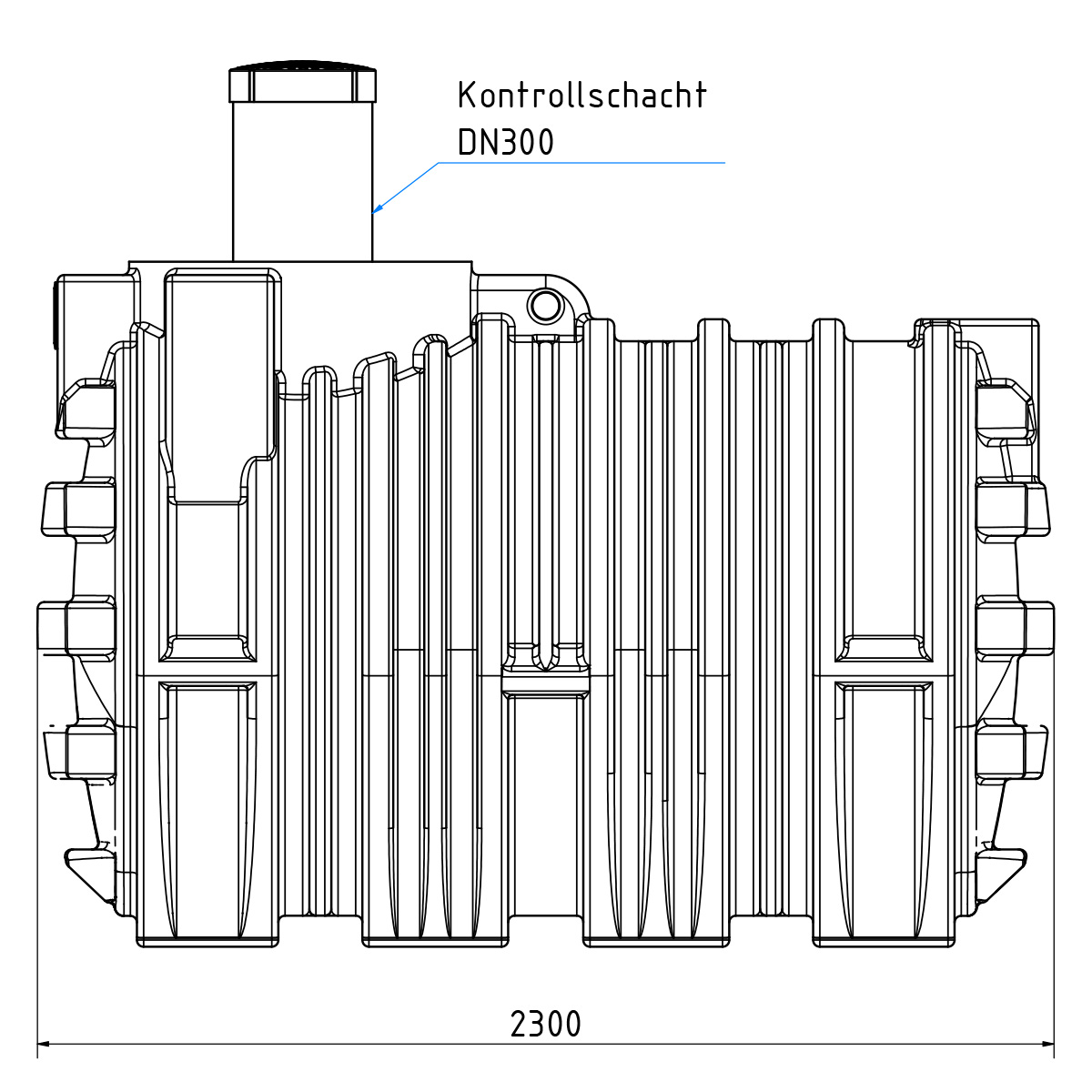 Abwassersystem AQa.Line 9000 Liter (mit DIBt-Zulassung) – grundwasserstabil