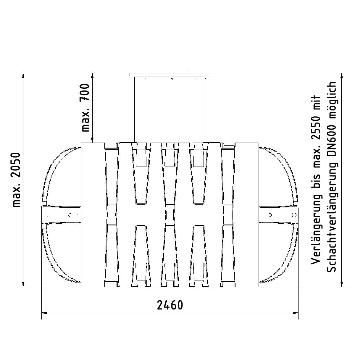 Flachtank Twinbloc 5000 Liter