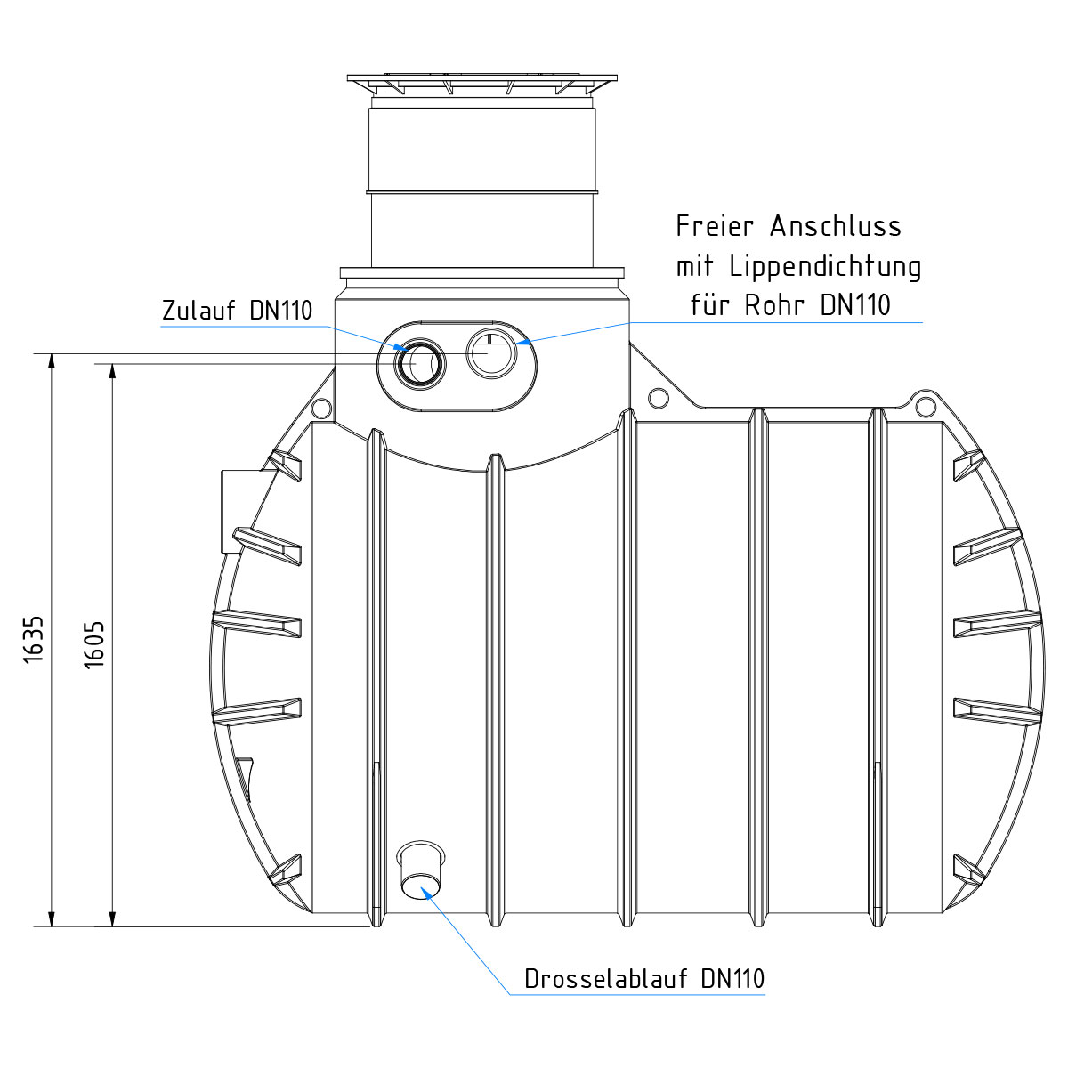 Retentionszisterne AQa.Line 3400 Liter