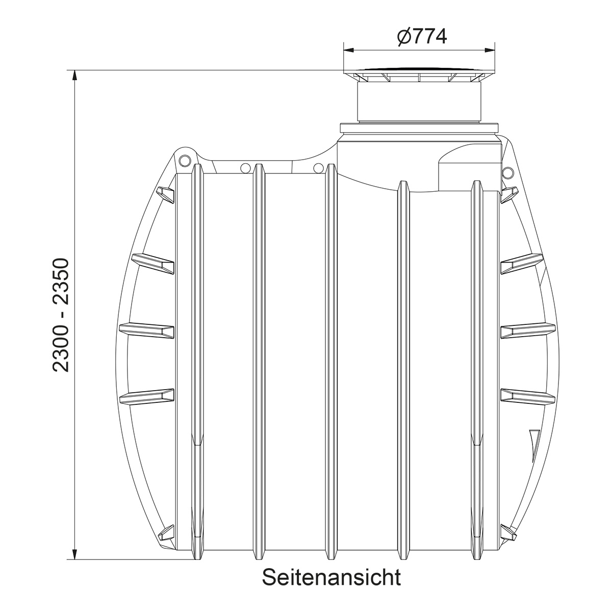 Trinkwasser-Erdtank AQa.Line 6000 L