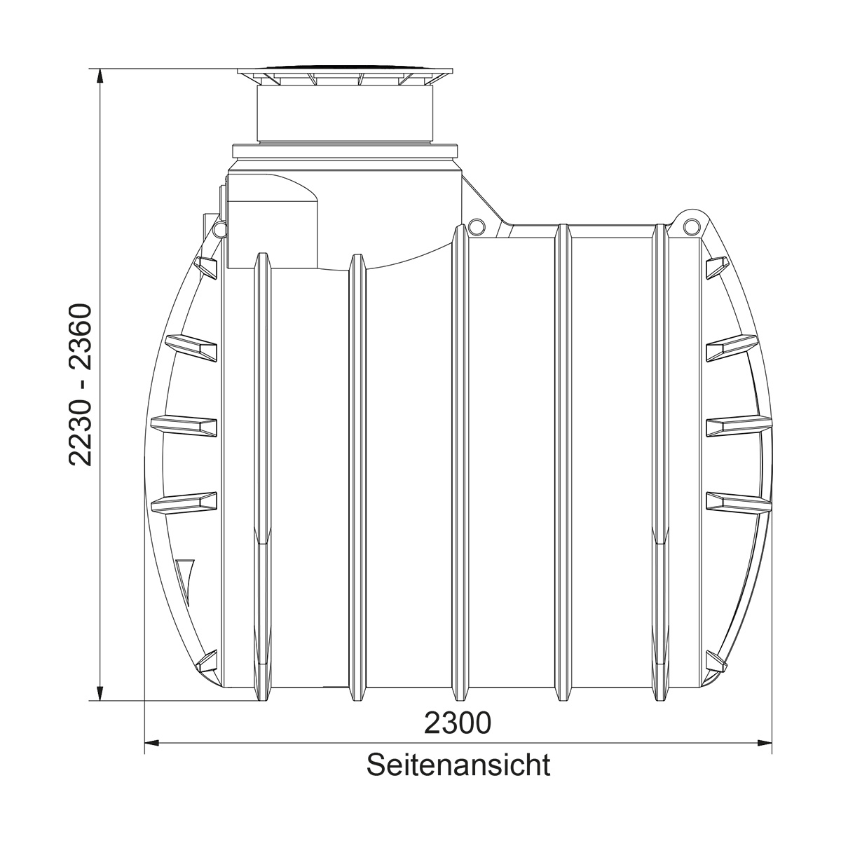 Trinkwasser-Erdtank AQa.Line 4450 L