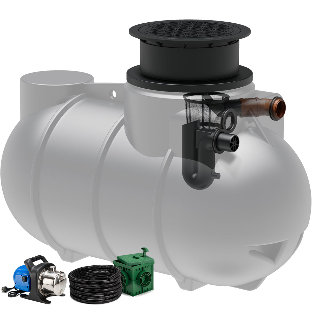 Regenwasseranlage AQa.Line 2000 Liter Garten