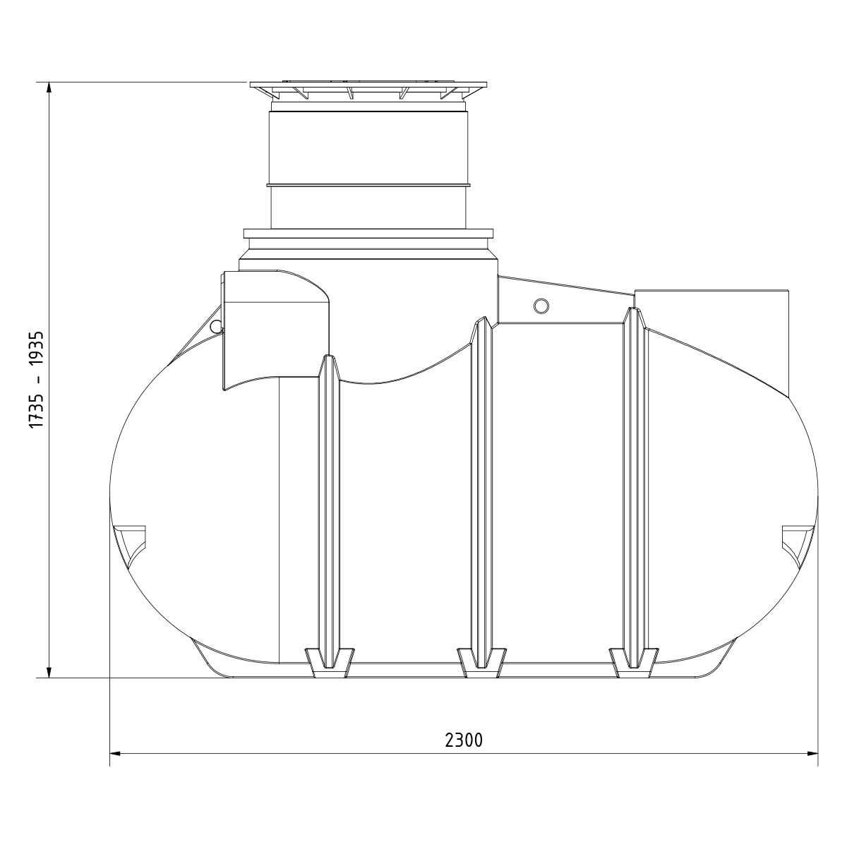 Zisterne AQa.Line 2000 Liter