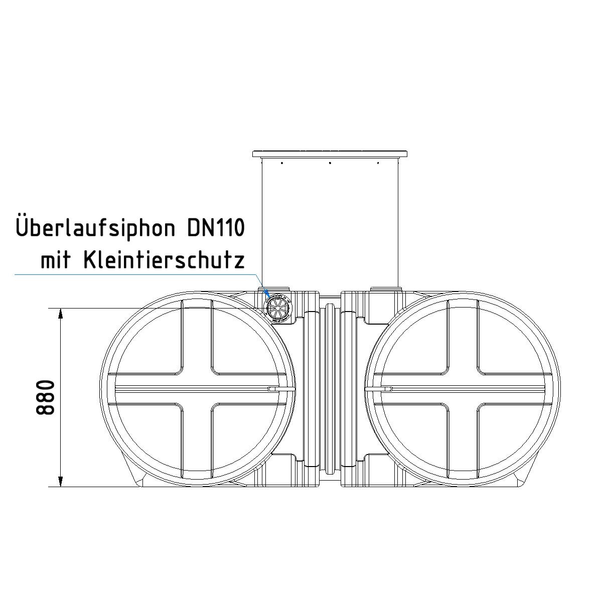 Regenwasseranlage Twinbloc 3500 Liter