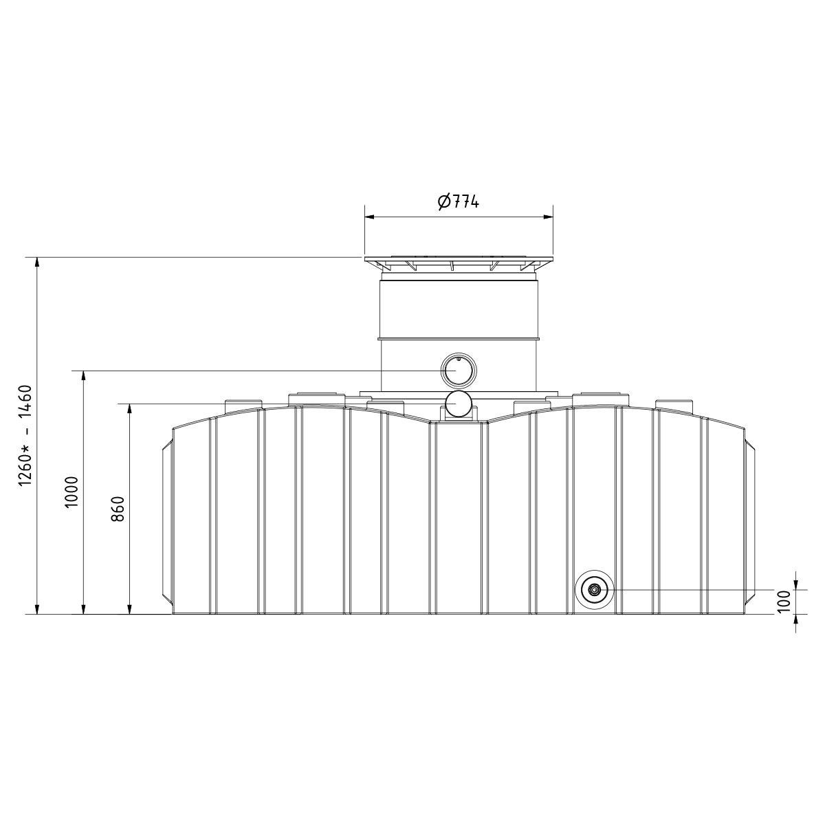 Retentions-Flachtank AQa.Line 4000 Liter