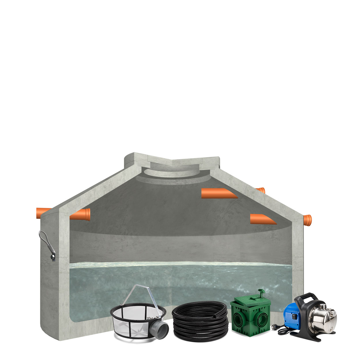 Regenwasseranlage Hydrophant 3530 L Garten