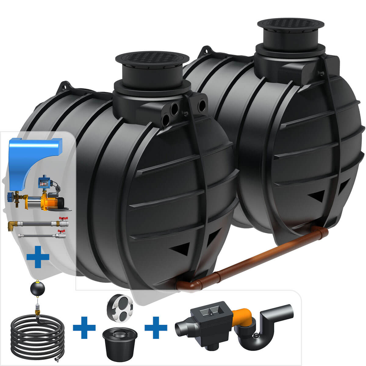 Regenwasseranlage AQa.Line 12000 Liter Haus