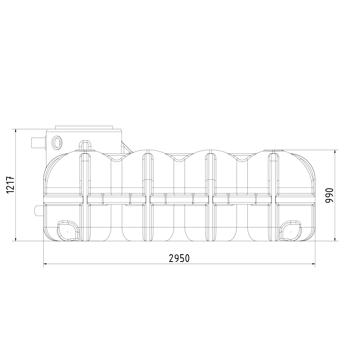 Retentions-Flachtank Pluvo plus 5000 Liter